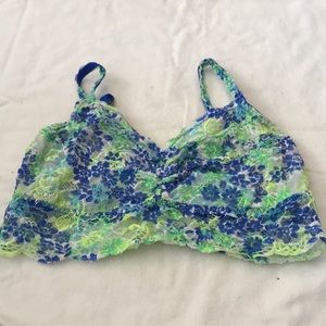 floral and lacy bralette